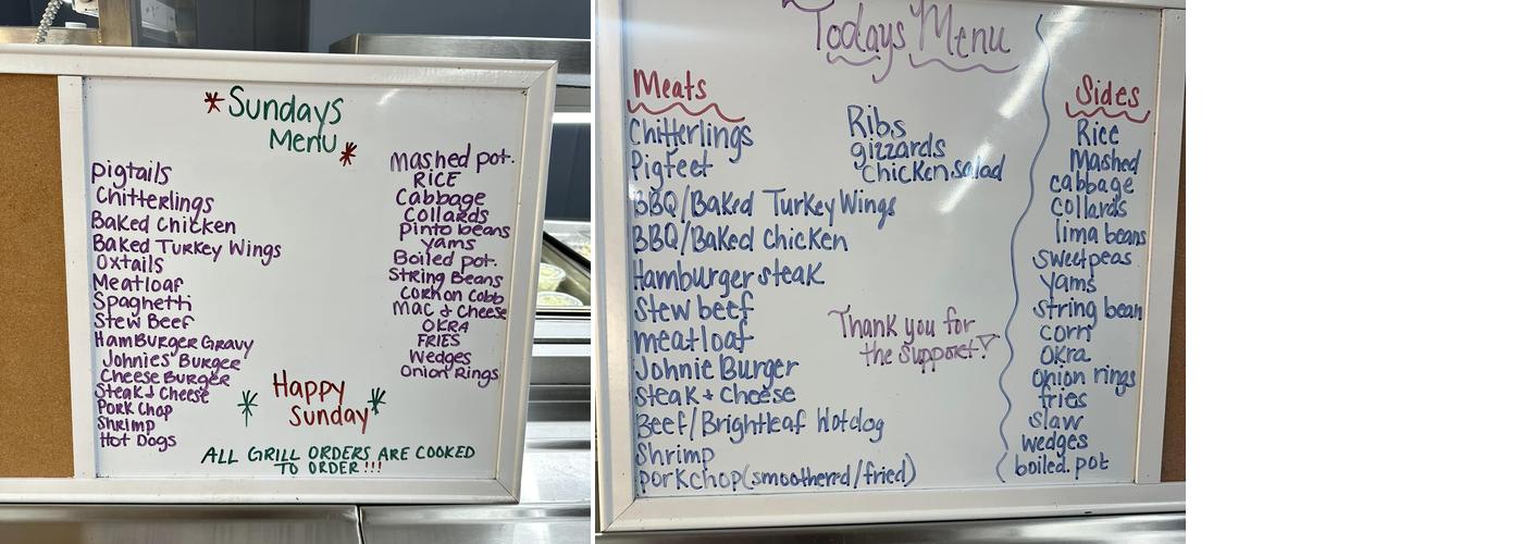 Johnie's Menu