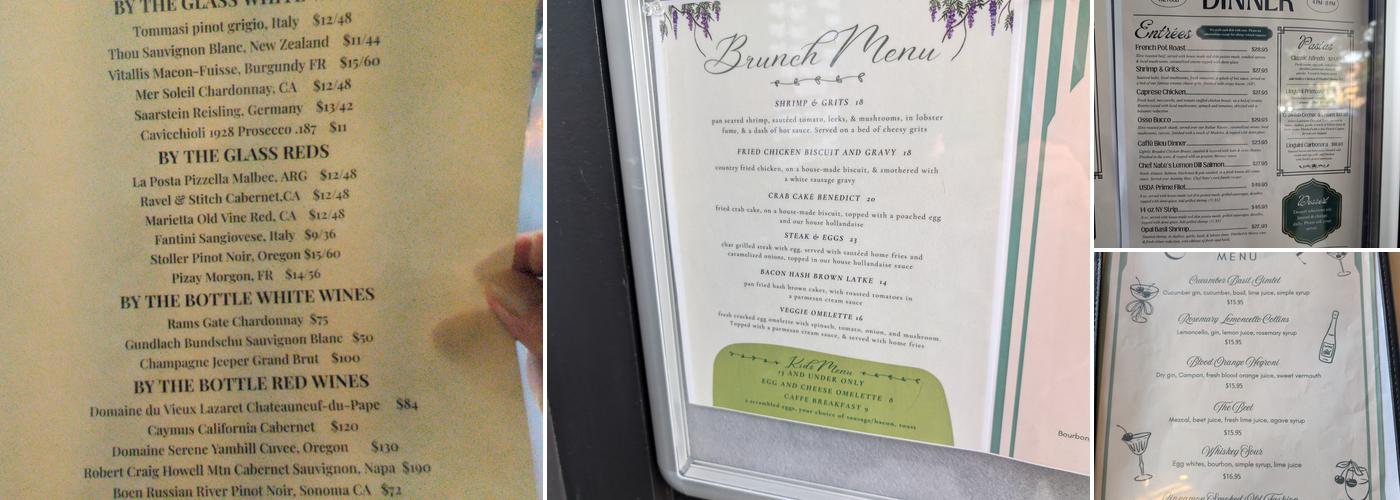 Caffè REL Menu