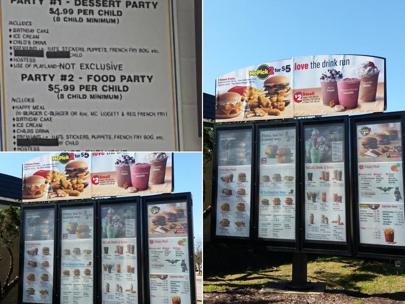 McDonald's Menu