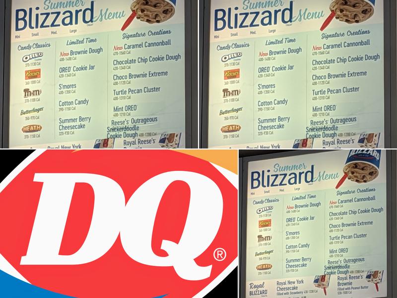 Dairy Queen Menu