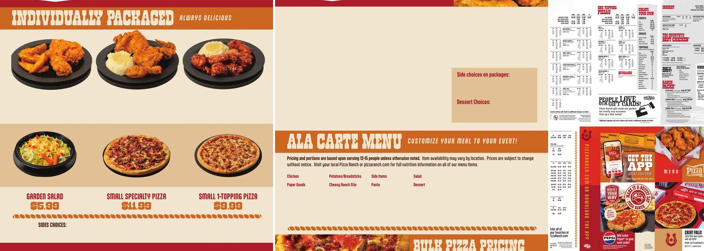 Pizza Ranch Menu