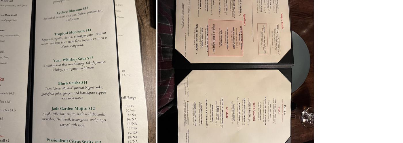 JAZMIN Menu