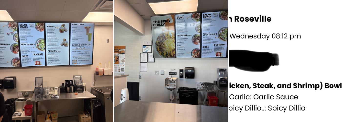 Middle Eats Menu