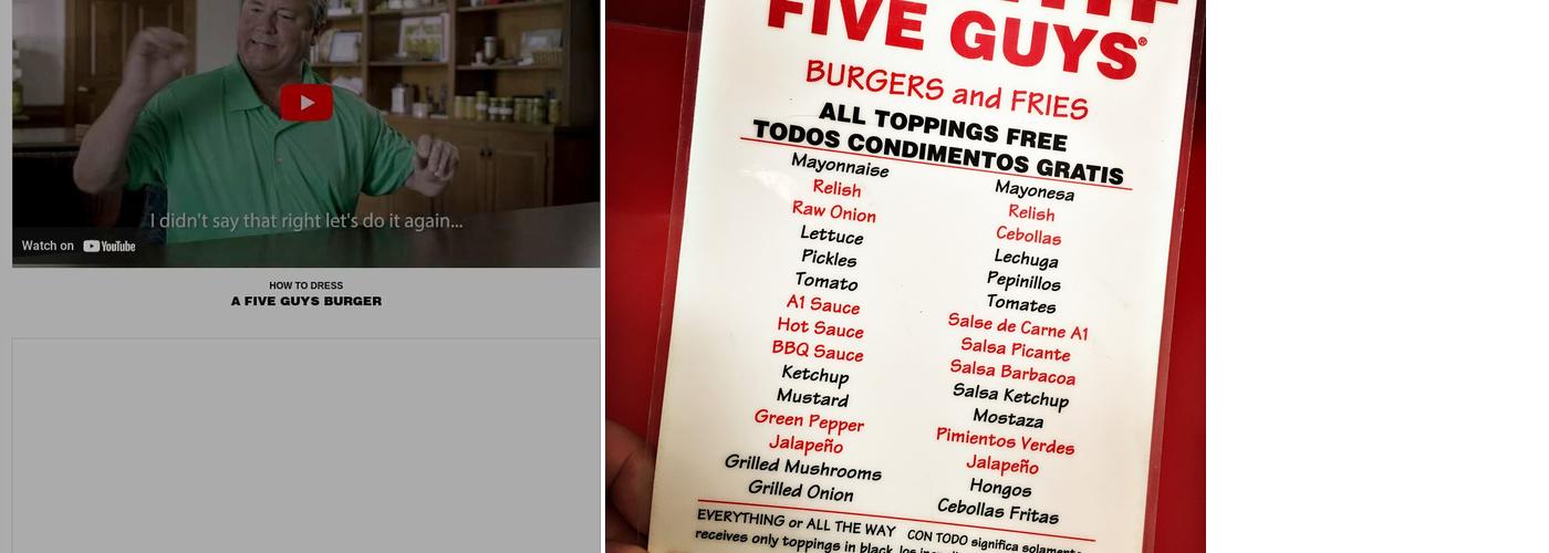 Five Guys Menu