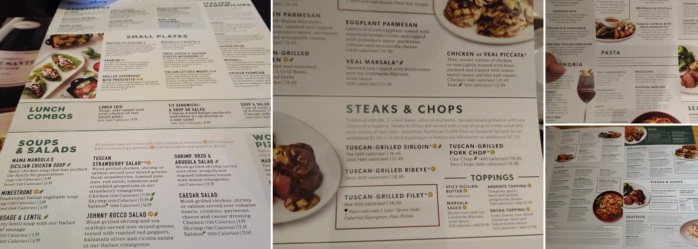 Carrabba's Italian Grill Menu