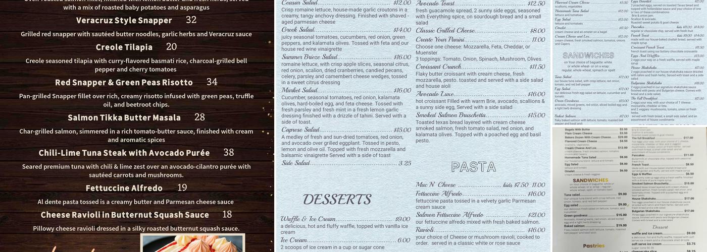 Cafe K Menu