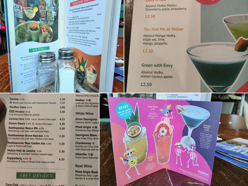 Las Iguanas Chelmsford Menu