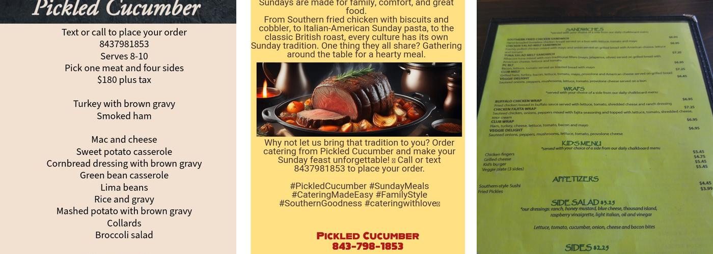 Pickled Cucumber Menu