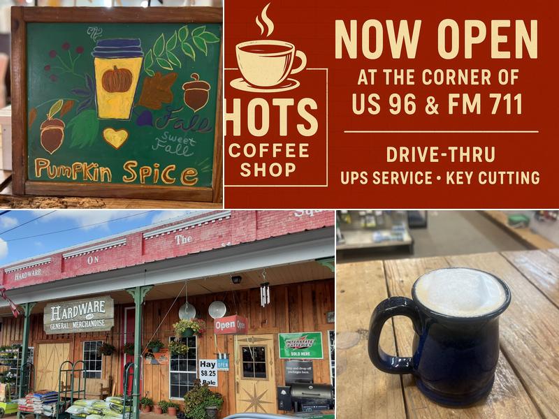 HOTS COFFEE 1302 Crockett St, San Augustine