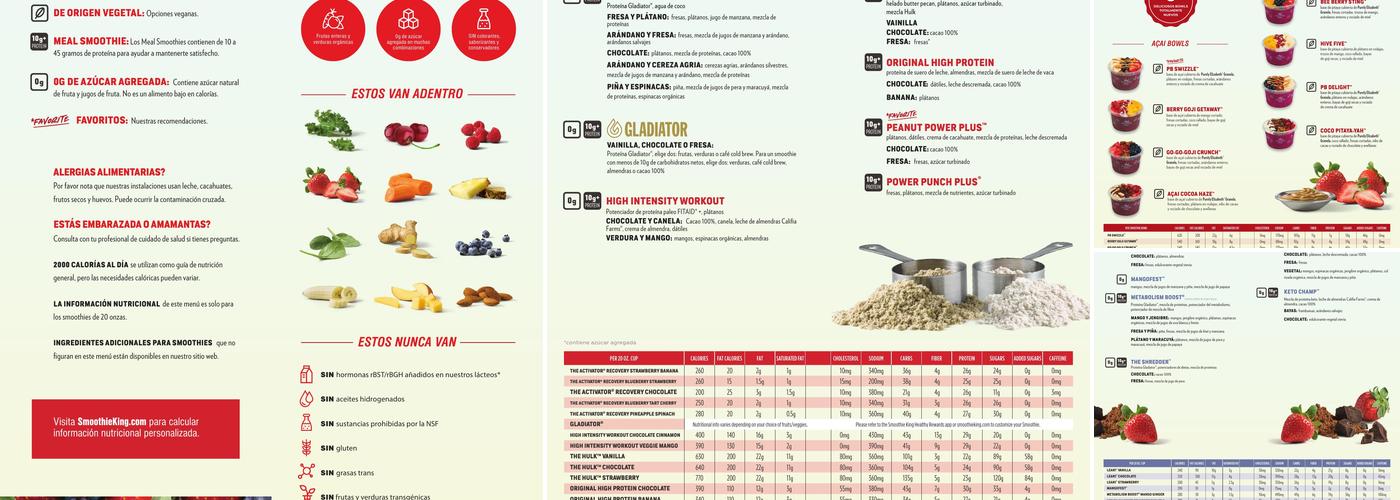 Smoothie King Menu