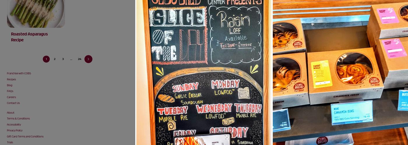 COBS Bread Menu