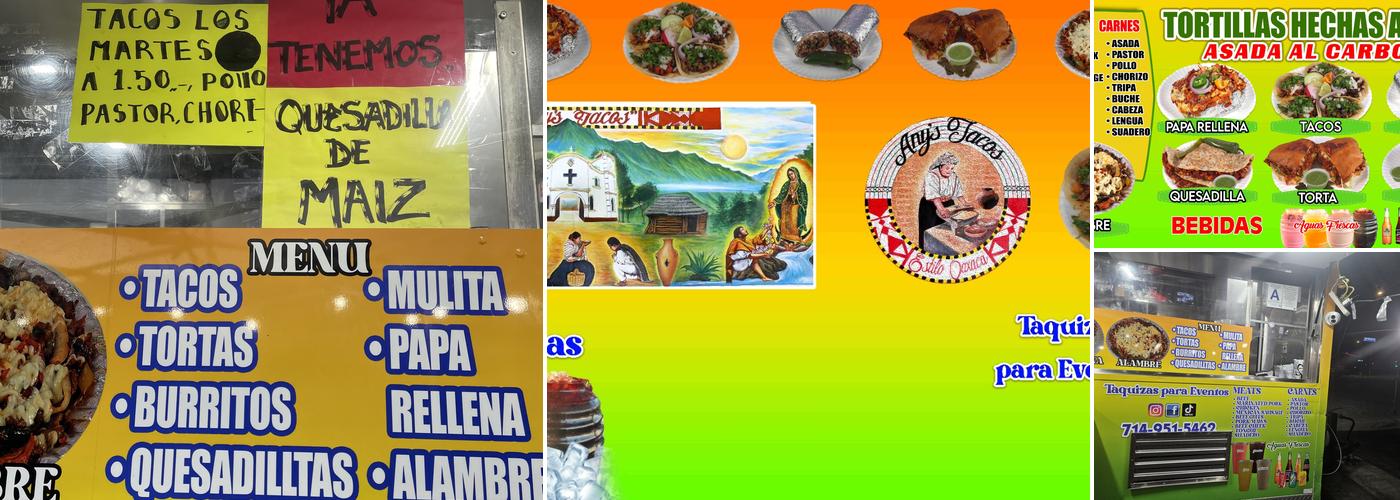 Any's Tacos Menu