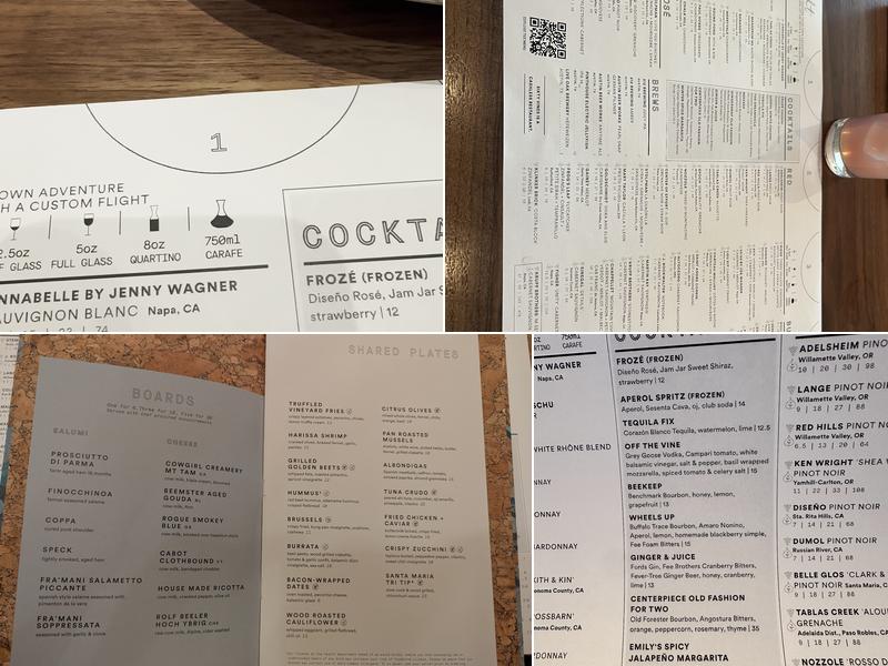 Sixty Vines Menu