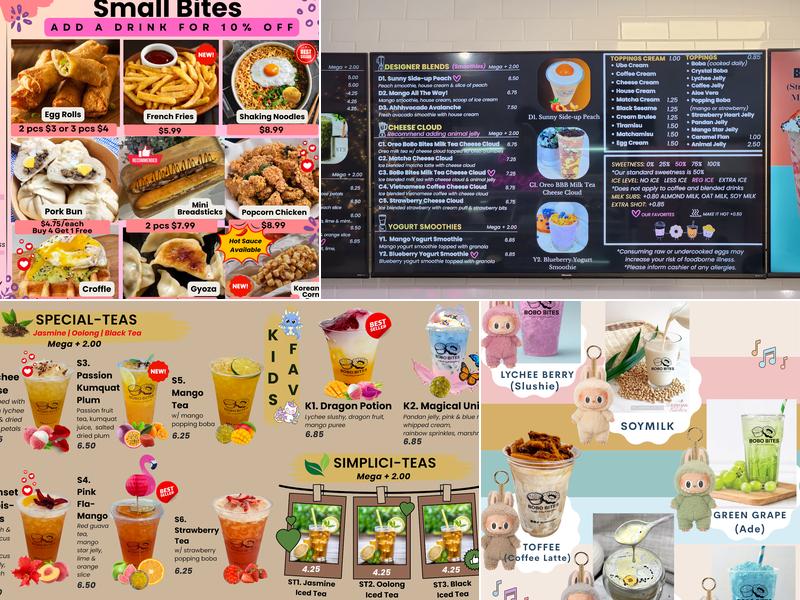 BOBO Bites Menu