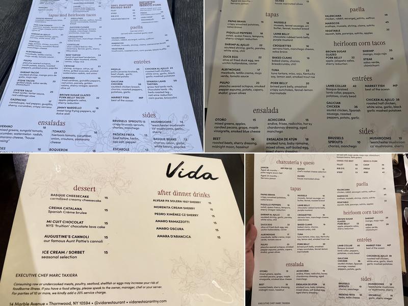 Vida Menu