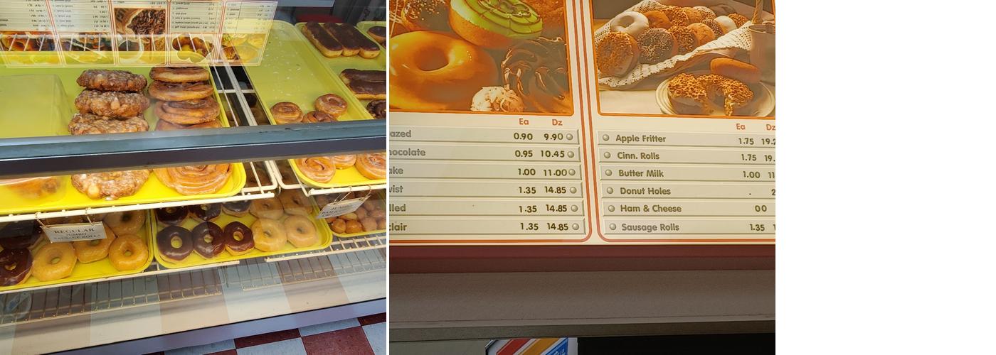Donut Palace Menu