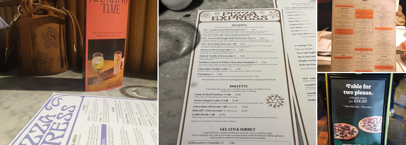 Pizza Express Menu