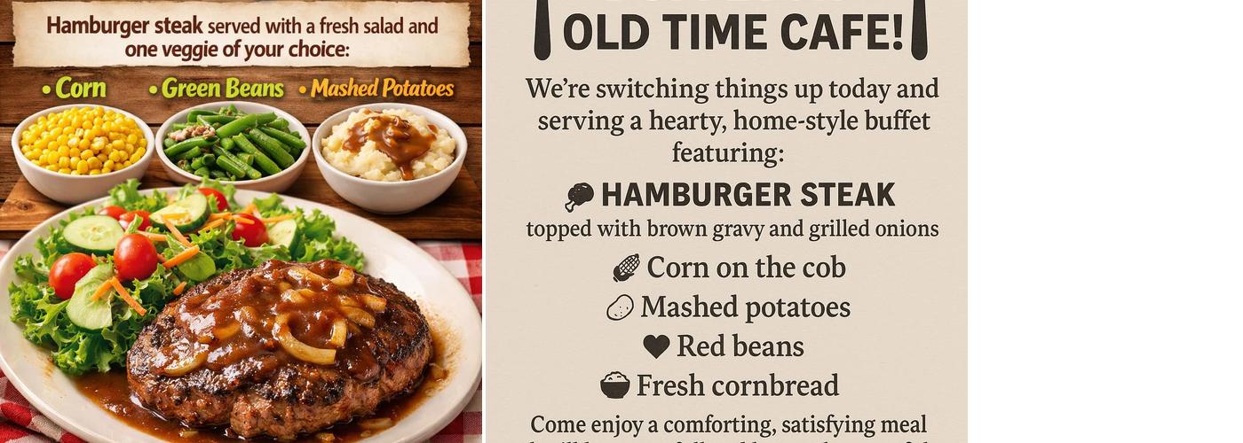 Old Time Cafe Menu