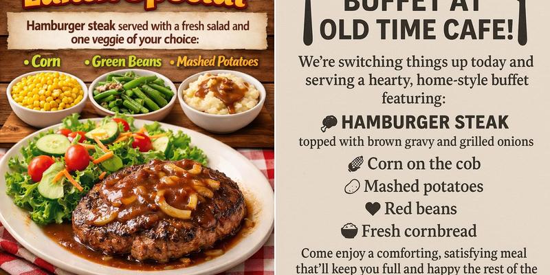 Old Time Cafe Menu