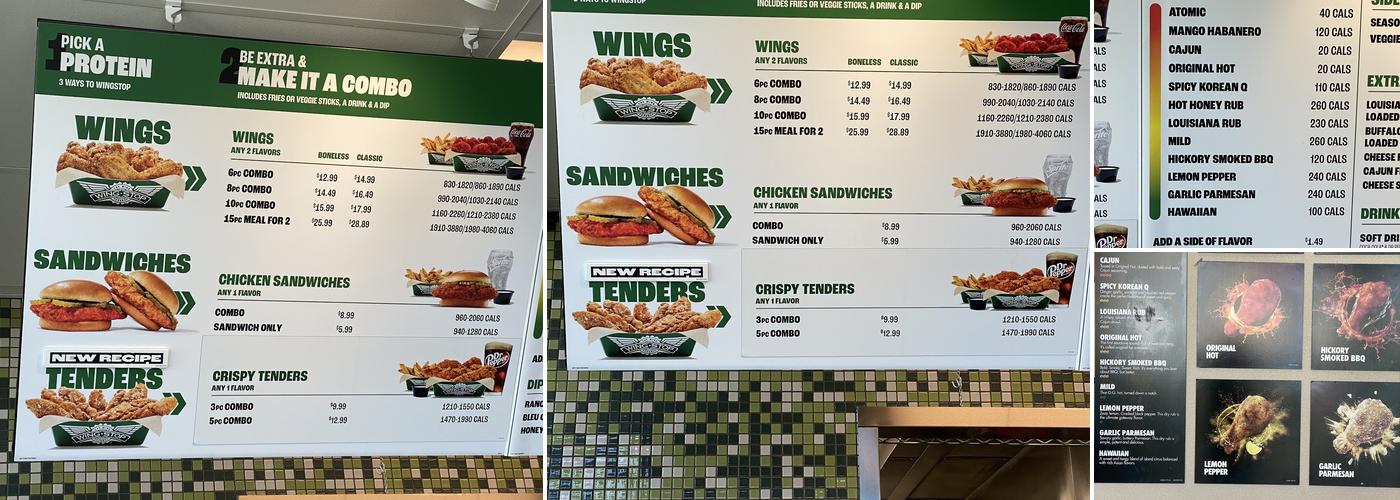 Wingstop Menu