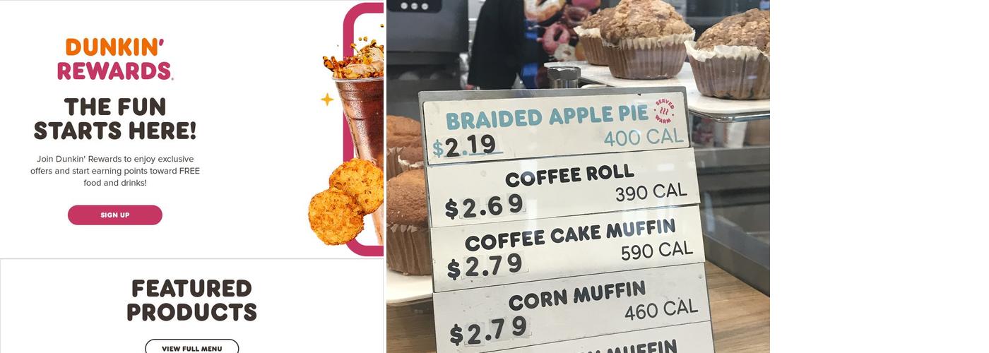 Dunkin' Menu