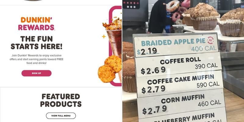 Dunkin' Menu