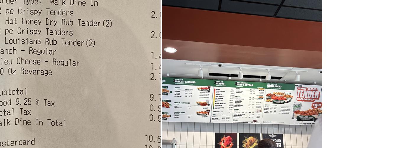 Wingstop Menu
