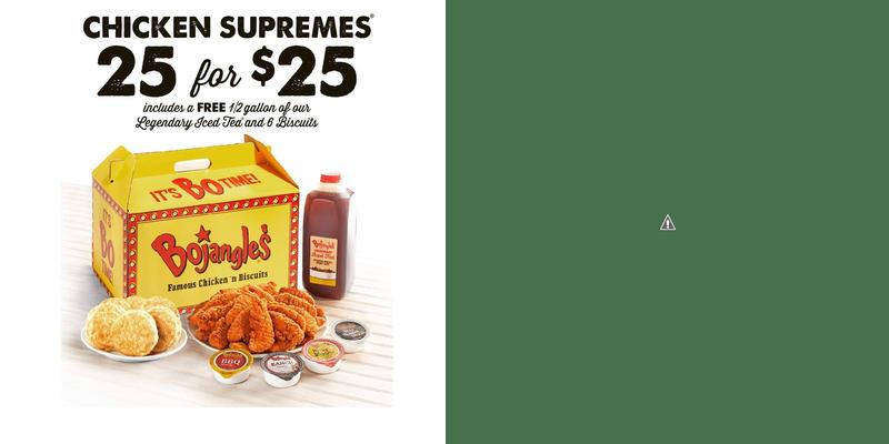Bojangles Menu