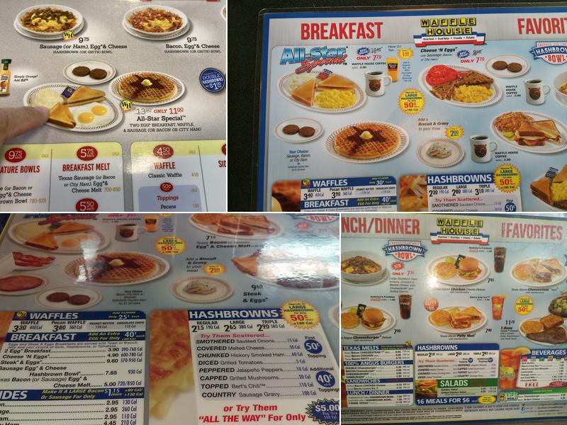 Waffle House Menu