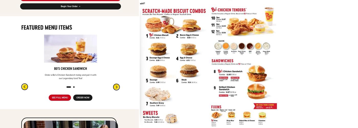 Bojangles Menu