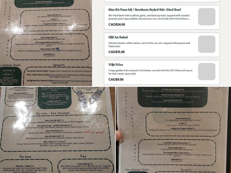 Co Oi Kitchen Menu