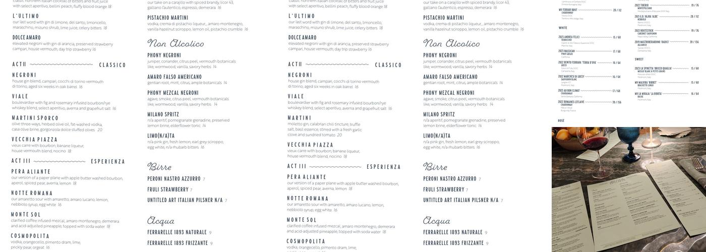 Allora Menu