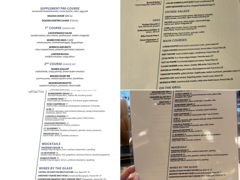 Frenchie Menu