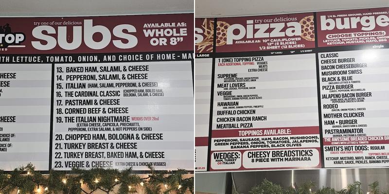 Last Stop Beverage Inc Menu