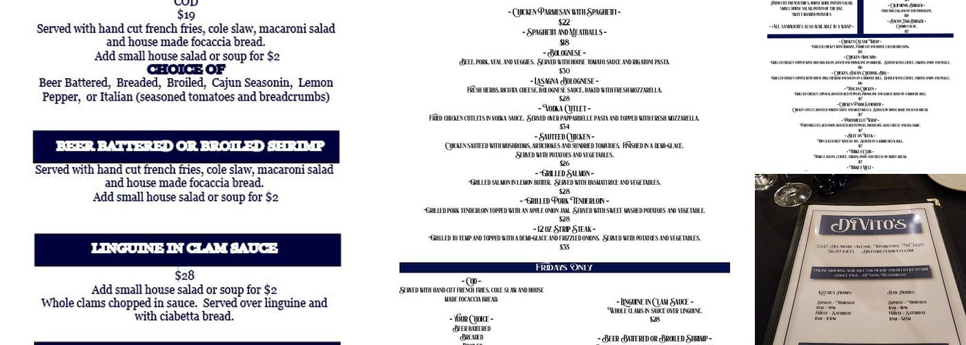 DiVito's Menu