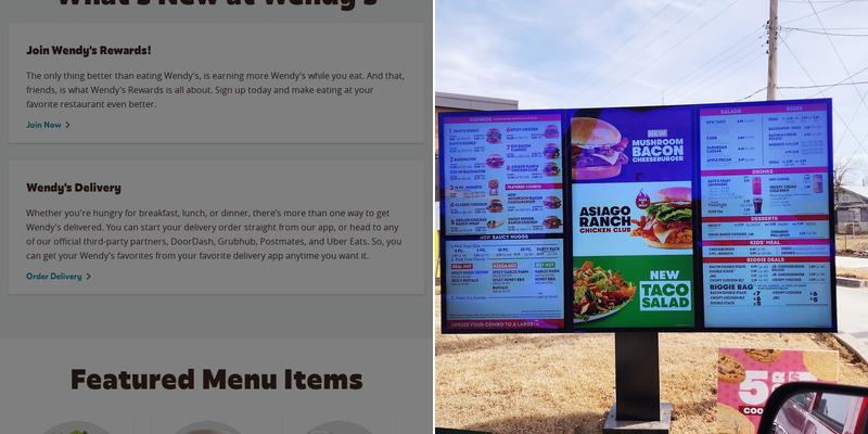 Wendy's Menu