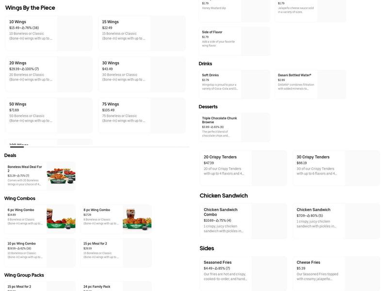 Wingstop Menu