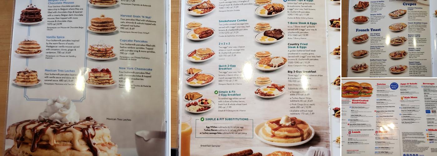IHOP Menu