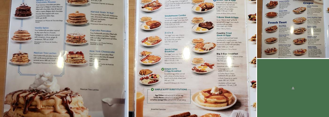 IHOP Menu