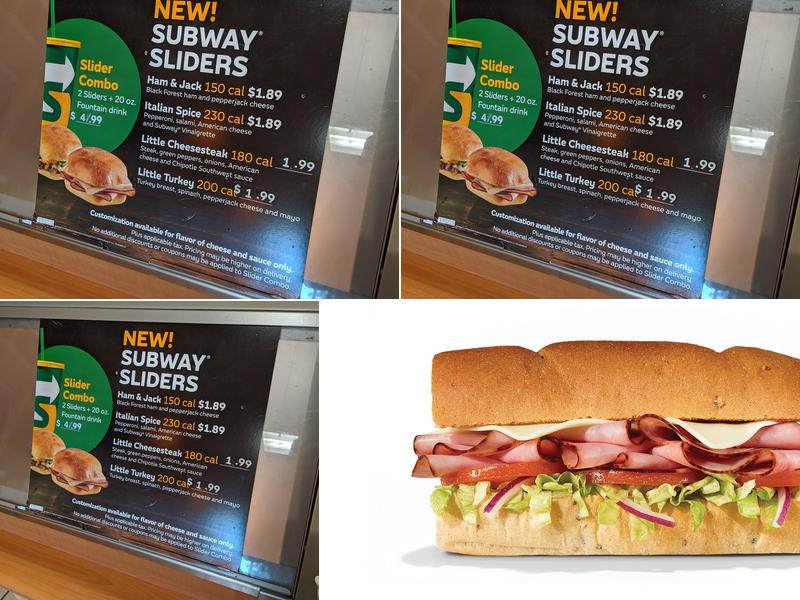 Subway Menu