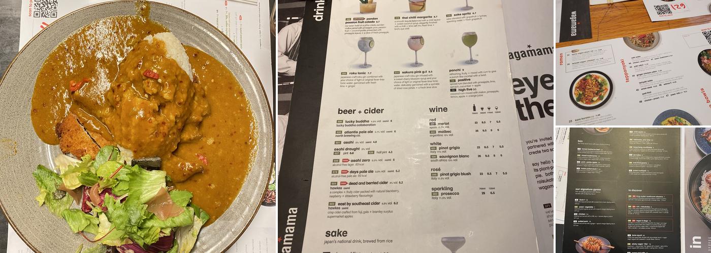 wagamama nottingham Menu