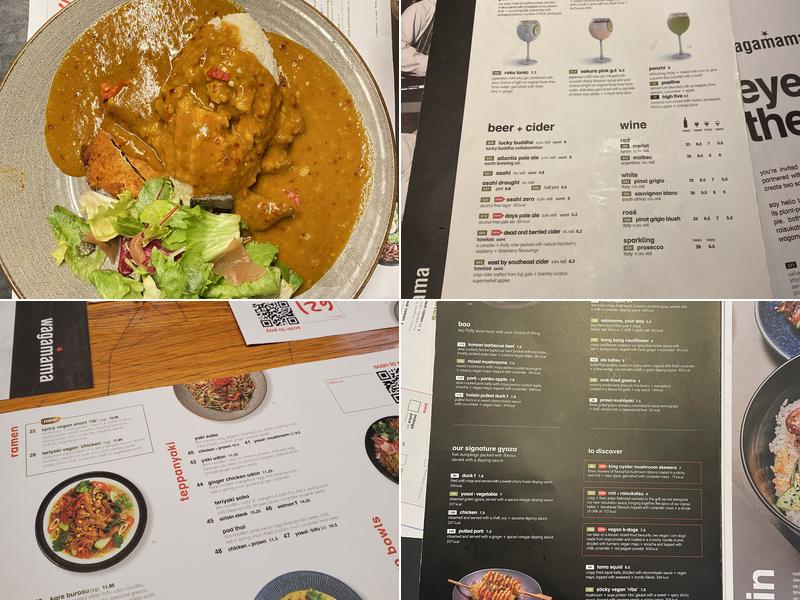 wagamama nottingham Menu