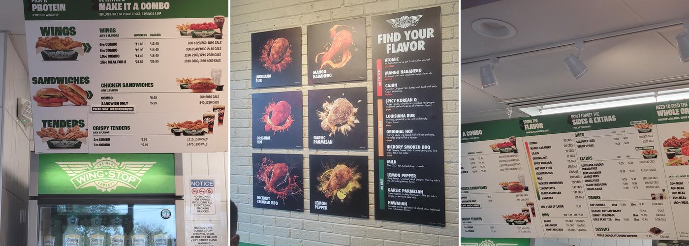 Wingstop Menu