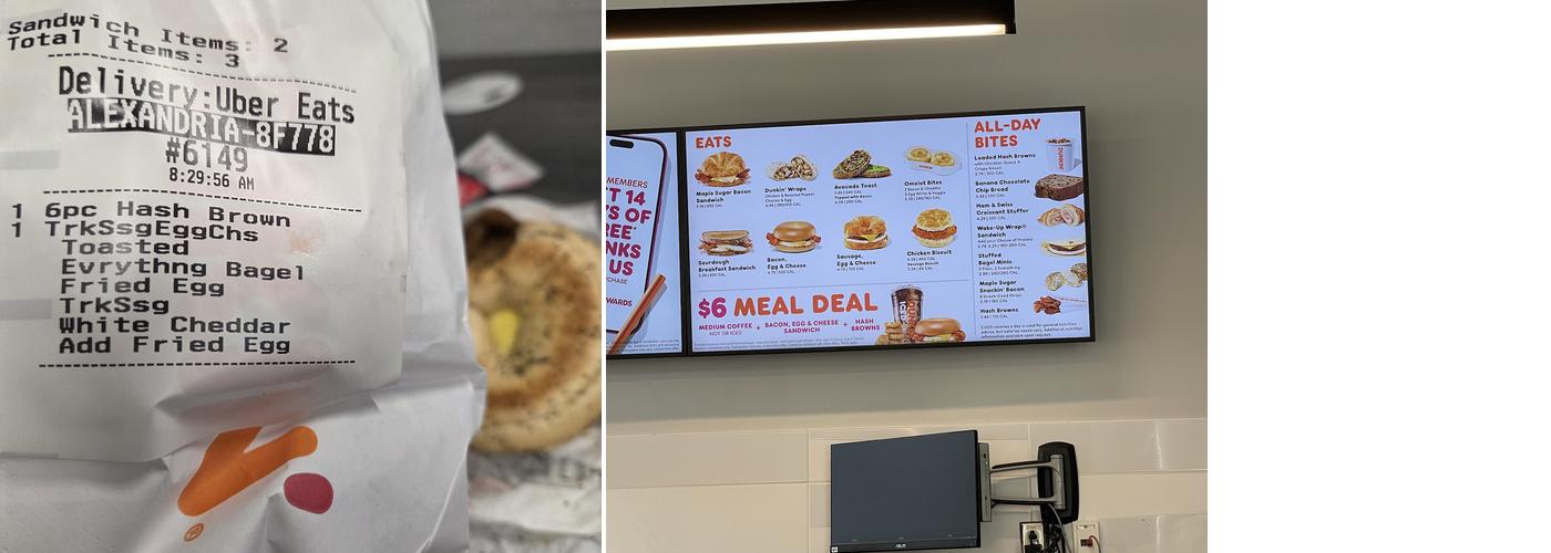Dunkin' Menu