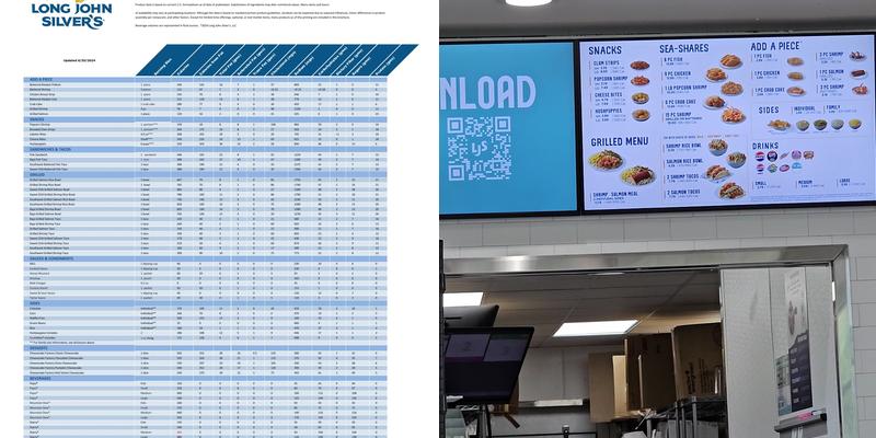 Long John Silver's Menu