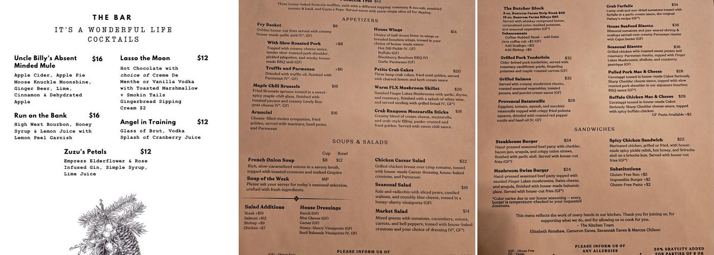 Flint & Stave Menu