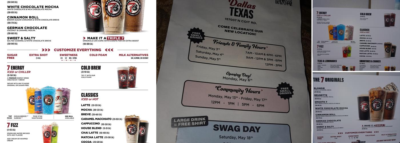 7 Brew Coffee Menu
