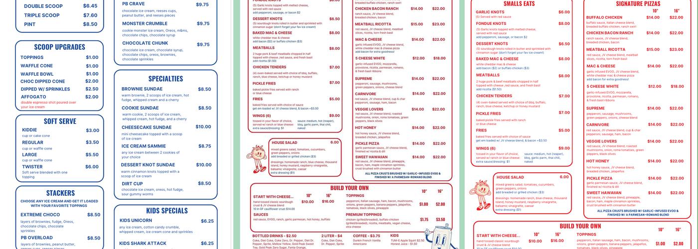 Junior Varsity Menu