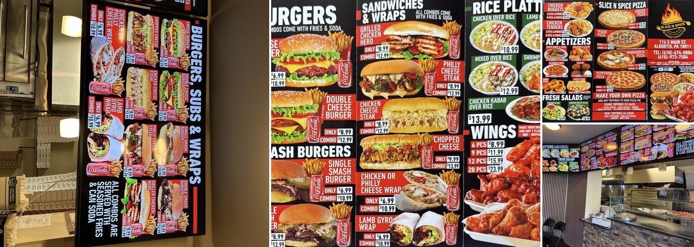 Slice N Spice Menu
