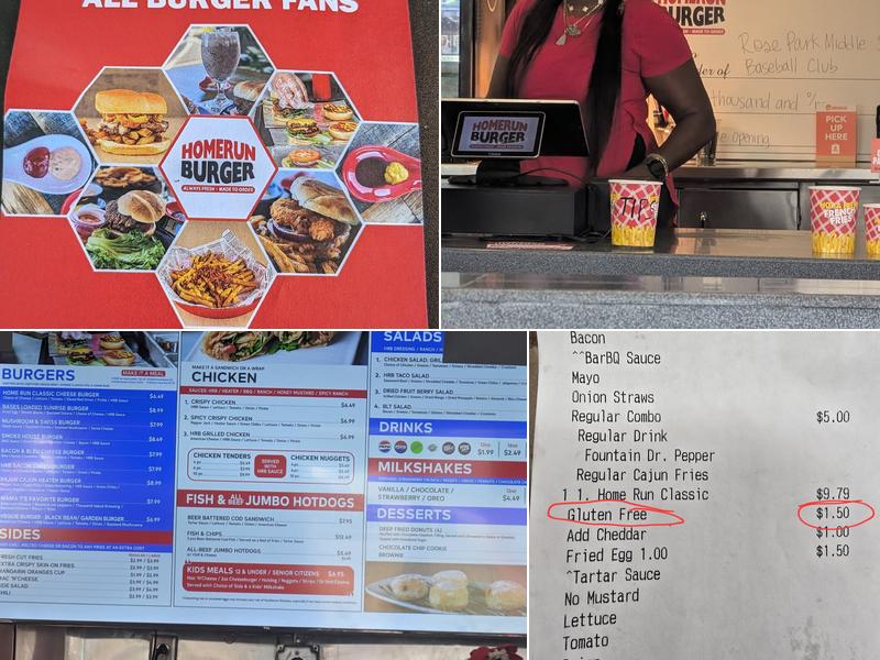 Home Run Burger Menu